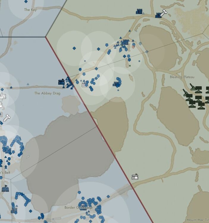 A frontier border with two border bases.