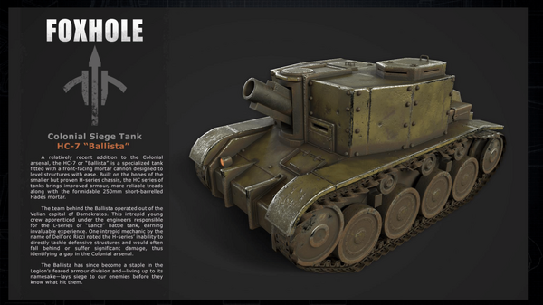 Lore description of the Siege Tank