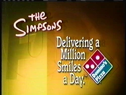 Domino's Pizza Sponsor (1998, The Simpsons)