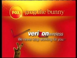 Verizon Wireless Sponsor (2001, Greg the Bunny)