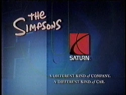 Saturn Sponsor (1998, The Simpsons)
