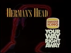 Burger King Sponsor (1992, Herman's Head)