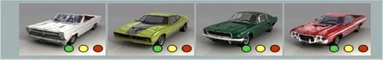 The vehicles in GT (PC, PS2, Xbox).