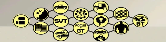 From left to right, top to bottom: Movie Car Chases, Off Road Rumblings, A Classic Competition, Truck Trials, Special Vehicles Team, Battle of the Coupes, Global Gears, Focus vs. GT, Original Races, Design Concepts, Rally vs