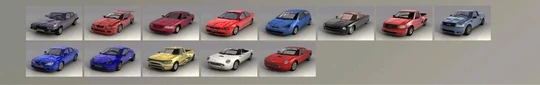 The vehicles in Modern class (PC, PS2, Xbox).