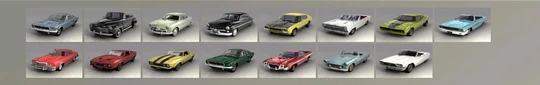 The vehicles in Classic class (PC, PS2, Xbox).