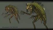 Sketch of the giant troll aside from the final version