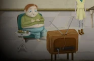 Robert in the demo version, shown in a room with Damian.