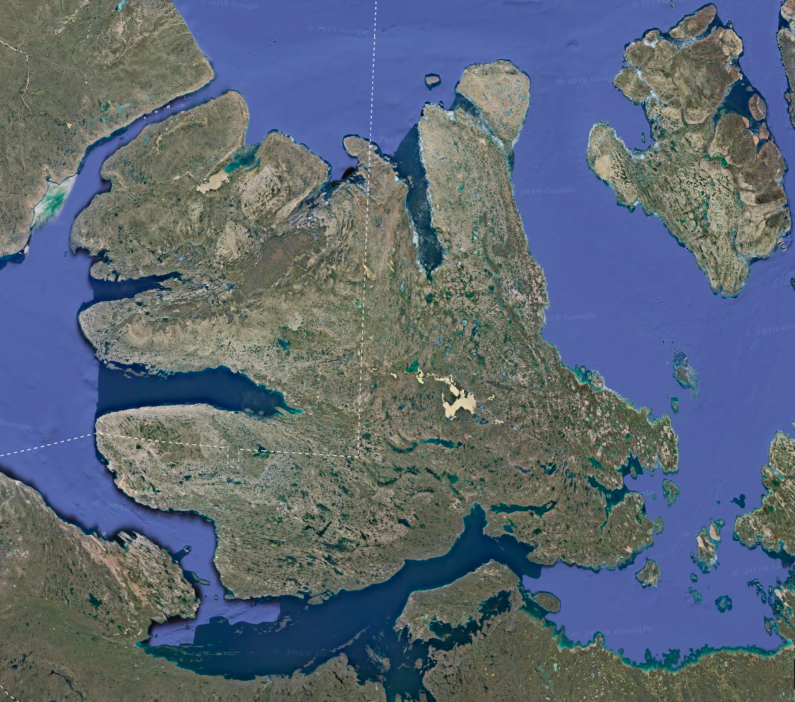 1. Map of Victoria Island in the Canadian Arctic Archipelago