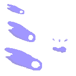 Particles used in NAIR Rectangle's moveset