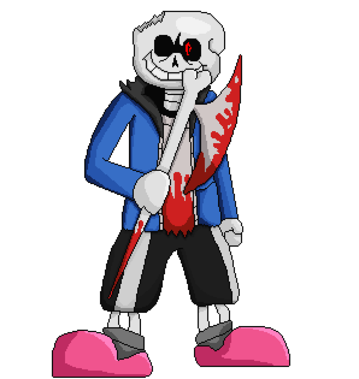 Horror Sans! (blood warning) by OneFattyCatty___ -- Fur Affinity [dot] net