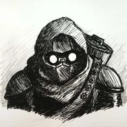 Hemo Sketch.jpg (431 KB) Detailed view of Hemo's head. Pen on paper.