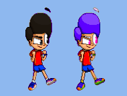 Andy-opia's jump animation, including jump start, jump crest, falling, and landing.