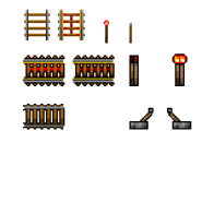 sprite sheet of the props used in wither skeleton (in a minecart)