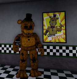 Who is collapsed Fredbear, what fan-game is he from? I stumbled upon this  cool looking reimagining of Fredbear on the FNaF roleplay Wiki and it got  me curious as to what game