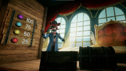 Captain Foxy w Captain Foxy's Log Ride.