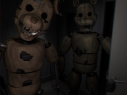 Both Withered Rat and Withered Cat staring at the camera