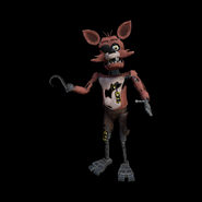 Foxy's cutout that appears from the Fazerblast: FNaF 1 level.