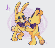 Hex Plush Fredbear and Spring Bonnie Promo