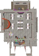 Hub as seen from above.
