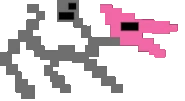 Mangle's sprite in the SAVETHEM minigame, animated.