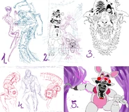 Twisted Foxy's unfinished poster.