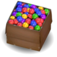 The Discount Ballpit as it is placed.
