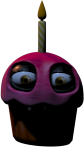 Chica's cupcake, officially named "Mr. Cupcake".