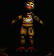 Withered Chica in the gallery (front).