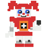 Baby in the minigame, animated.