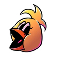 A sticker of Toon Chica's head