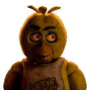 Chica looking to the left, animated.