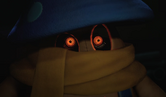 Mimic as seen inside the mushroom mascot costume.