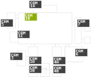 CAM 1B (Dining Area) seleccionada en el mapa.