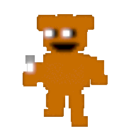 Withered Freddy's sprite walking to the left in the "SAVETHEM" minigame, animated.