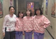 Piper and the three Abby stunt doubles.