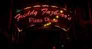 The Freddy Fazbear's Pizza Place sign.