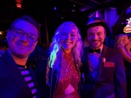 JonnyBlox, Marta Svetek, and Kellen Goff at the FNaF 2 film premiere.