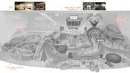 Concept art for the layout of Roxy Raceway.