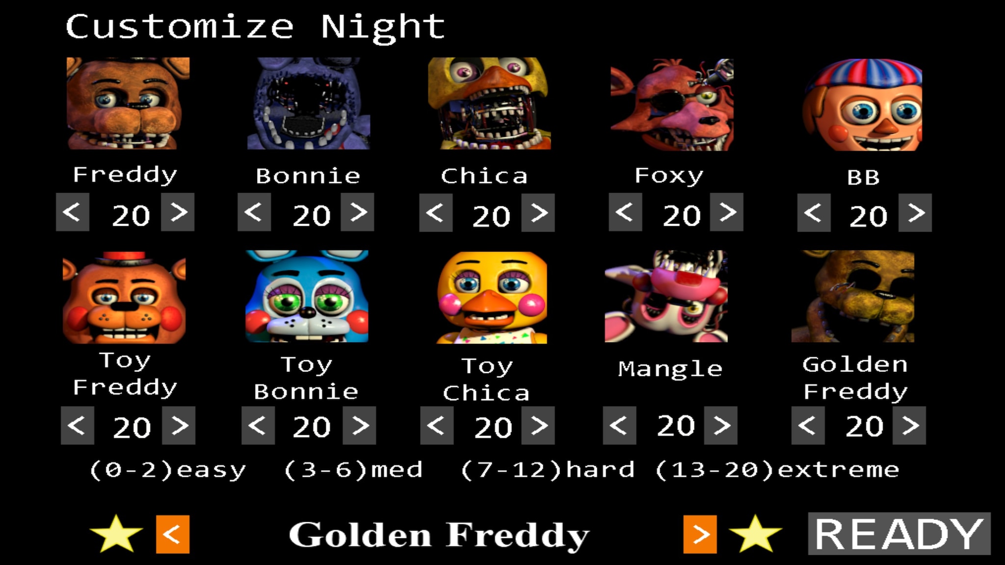 All animatronics from FNaF 1, 2, 3, 4, world, 5, 6, 7, 8, AR, 9 