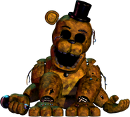 Withered Golden Freddy en la oficina.