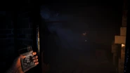 A teaser of the Attic level, featuring Ignited Foxy hidden in the darkness.