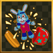 Glamrock Bonnie's plushie in the "Hoarder" achievement.