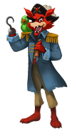 Captain Foxy's cutout from the start of the ride.
