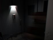 Withered Chester running away after ringing the phone alarm