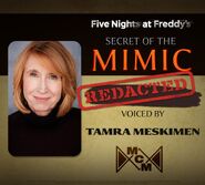 Secret of the Mimic cast announcement graphic.