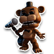 Freddy Fazbear sticker from the official Funko Fusion Discord server.