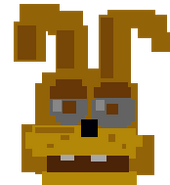 A Spring Bonnie mask in the Night 4 end-of-night minigame.