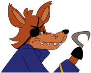 Captain Foxy from the Freddy & Friends: On Tour! cartoons.