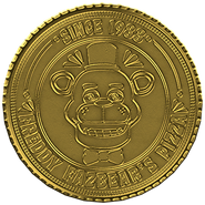 Render of Freddy's face on a Faz-Token.